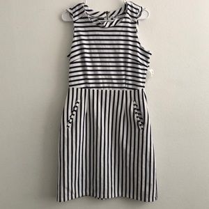 Striped Navy & White Dress